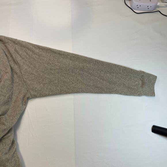 Kristin Nicole Women's 2X Tan Sherpa Shawl Collar Open Drape Cardigan Sweater - Picture 4 of 7